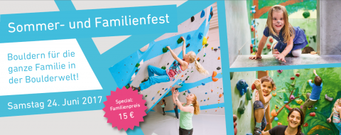 Sommer- und Familienfest 2017 in der Boulderwelt Frankfurt am 24.6.