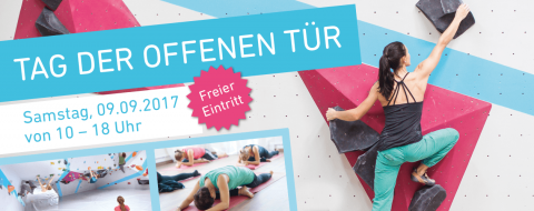 Am 9. September ist Tag der offenen Tür 2017 in der Boulderwelt Frankfurt