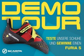 Bei der Scarpa Demo Tour in der Boulderwelt Frankfurt kannst du Kletterschuhe von Scarpa testen