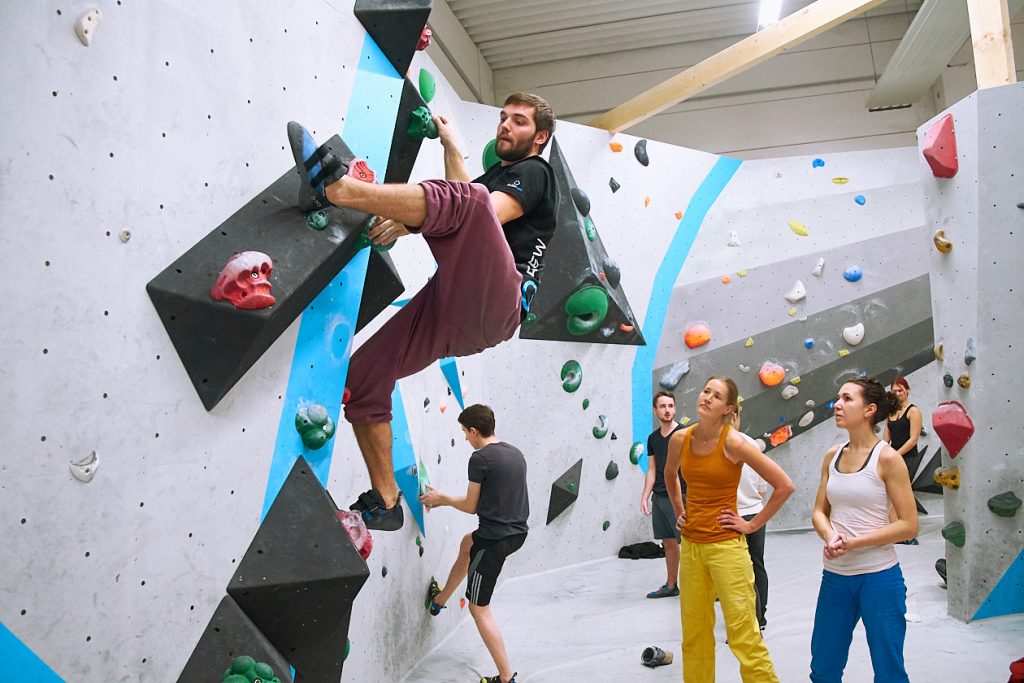 Tech-Session in der Boulderwelt Frankfurt Event für mehr Technik beim Bouldern