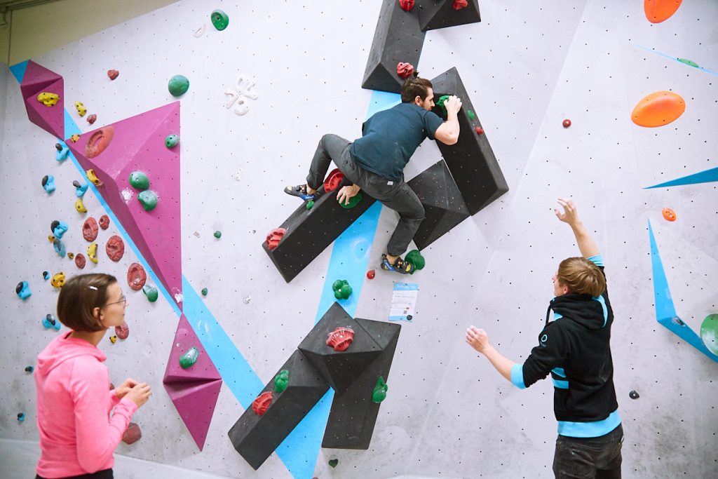 Tech-Session in der Boulderwelt Frankfurt Event für mehr Technik beim Bouldern