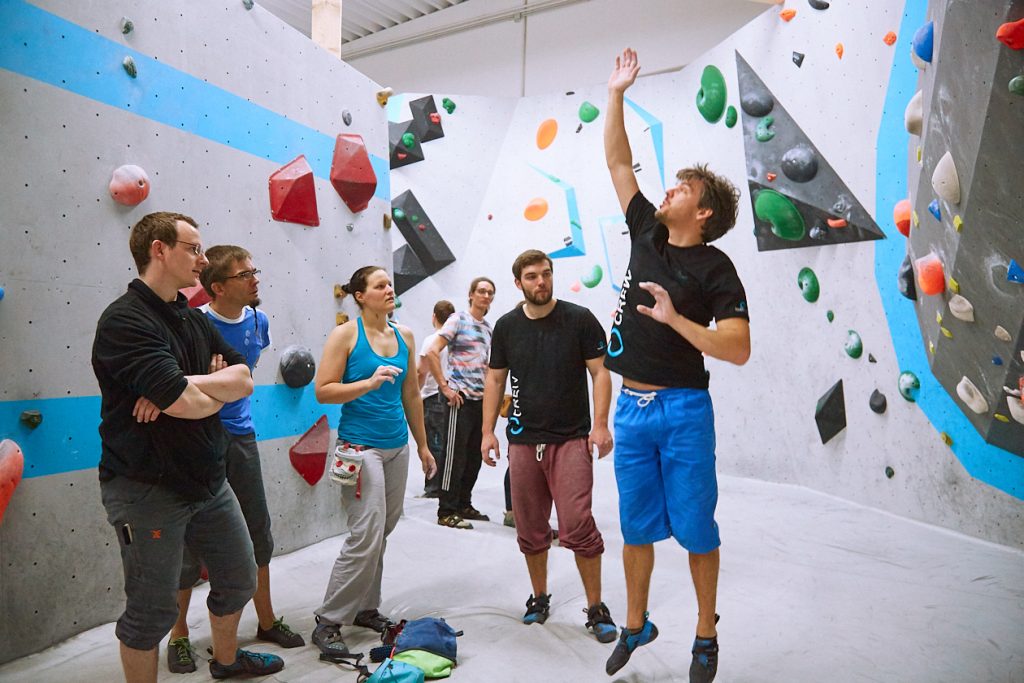 Tech-Session in der Boulderwelt Frankfurt Event für mehr Technik beim Bouldern