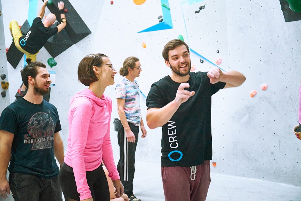 Tech-Session in der Boulderwelt Frankfurt Event für mehr Technik beim Bouldern