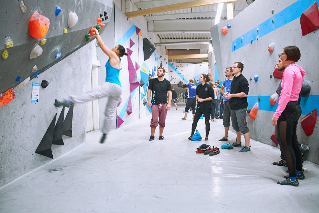 Tech-Session in der Boulderwelt Frankfurt Event für mehr Technik beim Bouldern