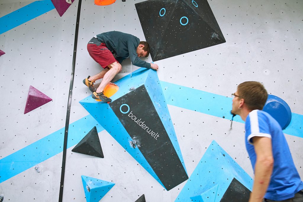 Tech-Session in der Boulderwelt Frankfurt Event für mehr Technik beim Bouldern