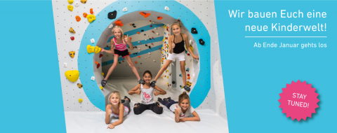 Die Boulderwelt Frankfurt baut eine neue, größere Kinderwelt!