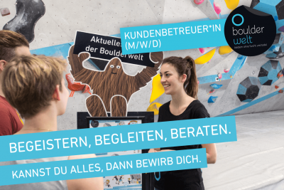 Die Boulderwelt Frankfurt sucht Kundenbetreuer