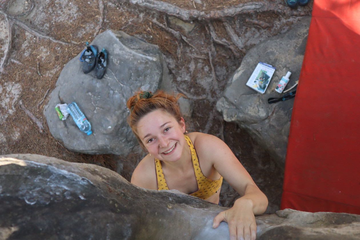 Hannah Gerlinger von der Boulderwelt Crew