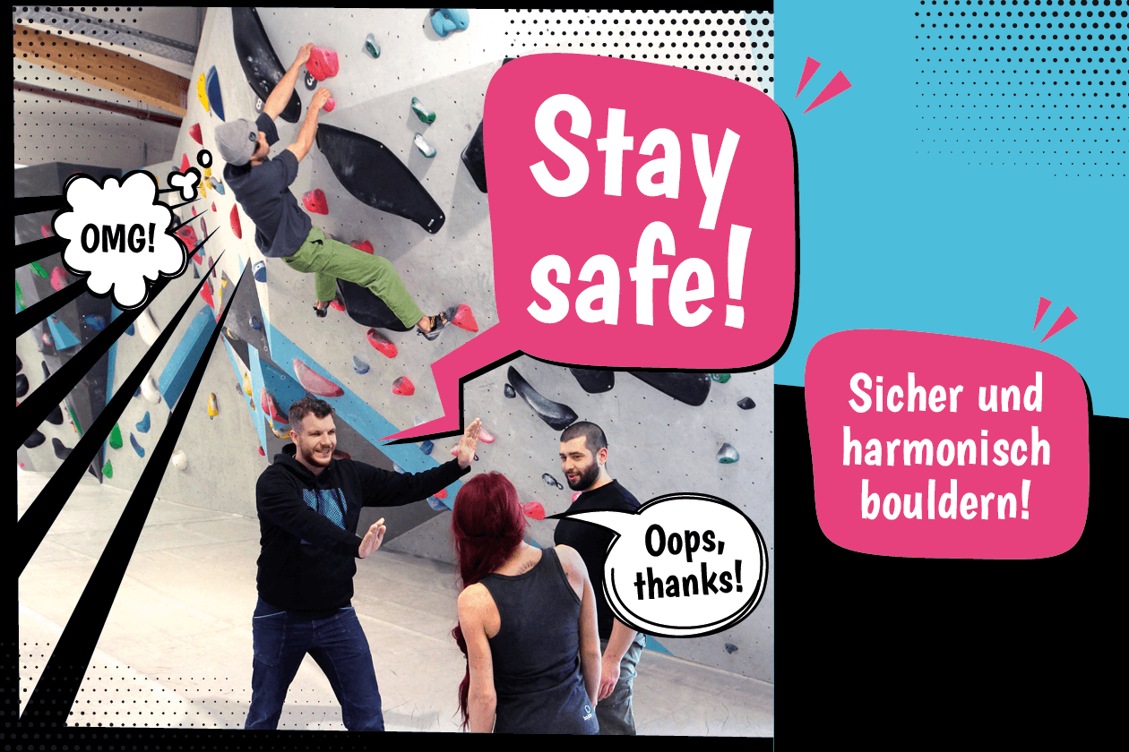 Stay safe - sich und harmonisch bouldern in der Boulderwelt Frankfurt