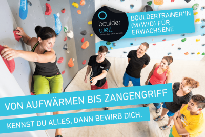 Boulderwelt Frankfurt sucht Bouldertrainer