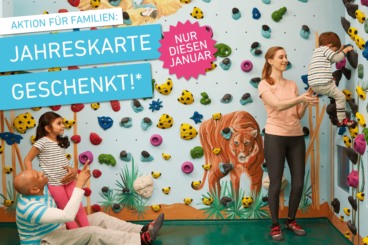 Boulderwelt Frankfurt — Gratis Jahreskarte für Kids Januaraktion!