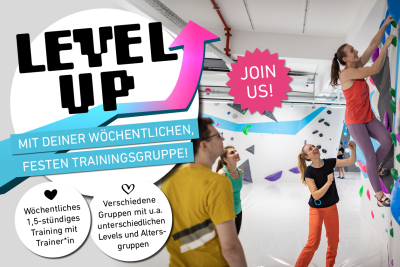 Trainingsgruppen Level Up Banner