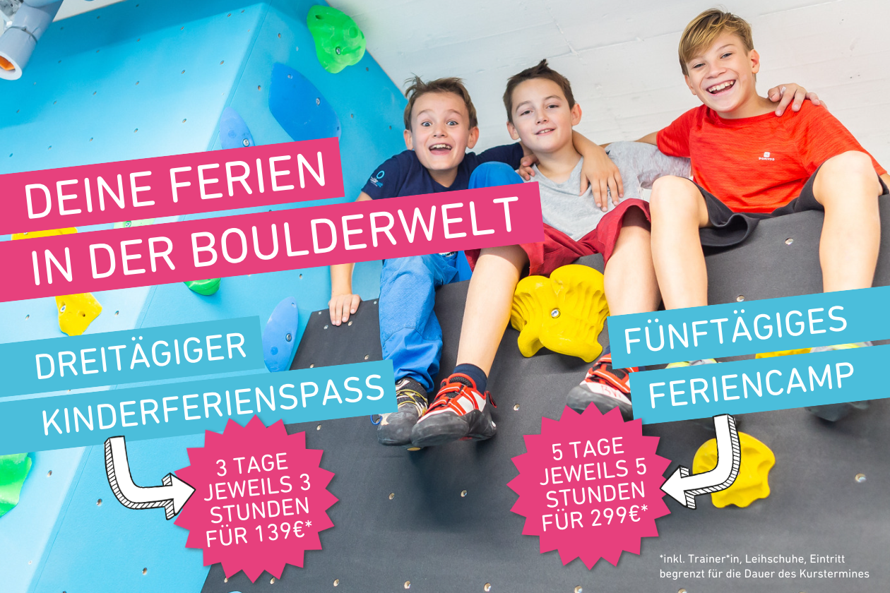 Boulderwelt Frankfurt — Ferienprogramm in den Sommerferien!
