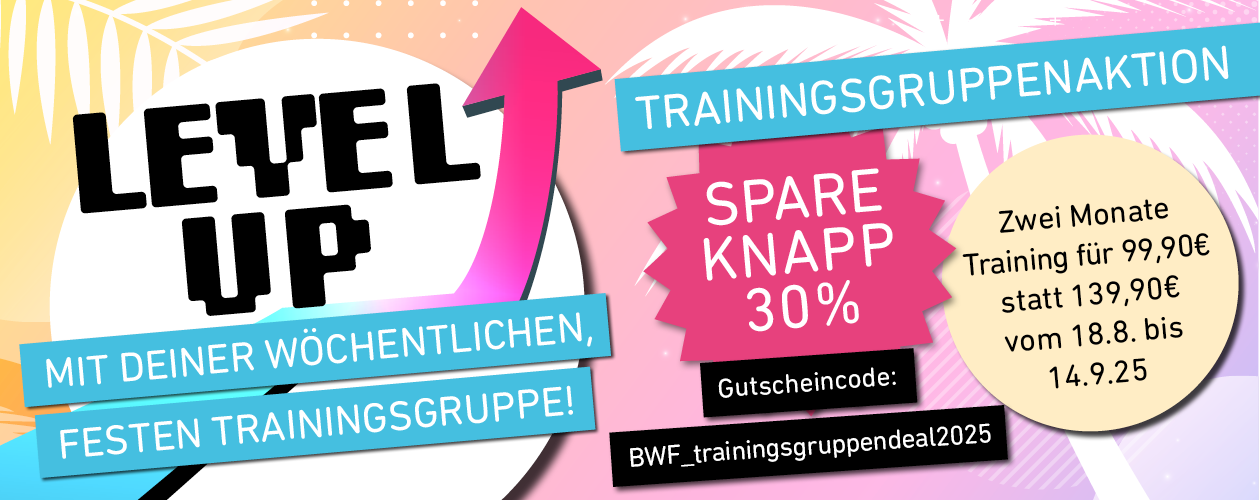 Trainingsgruppen-Deal: spare knapp 30 % bis 14.9.