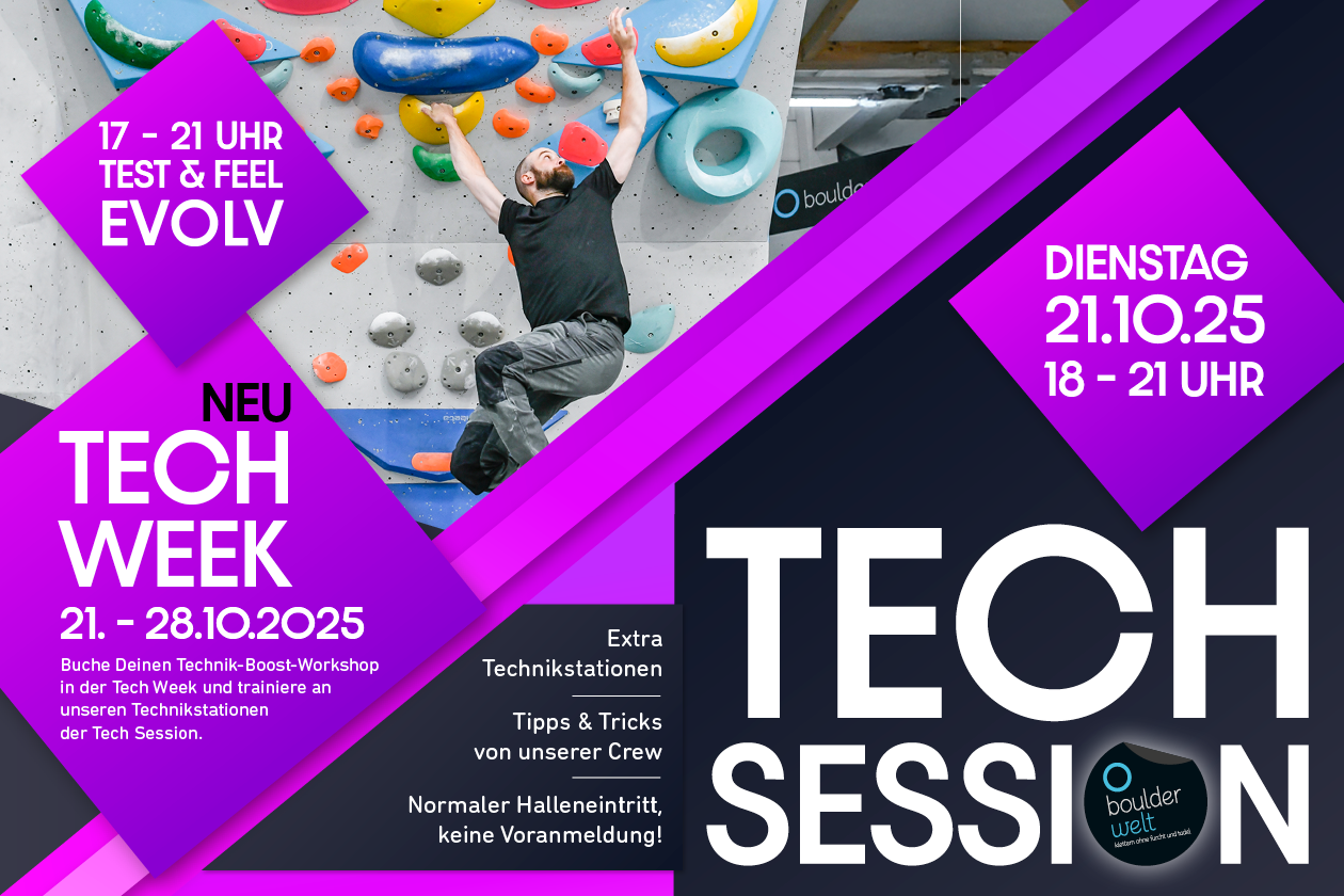 Techsession in der Boulderwelt Frankfurt