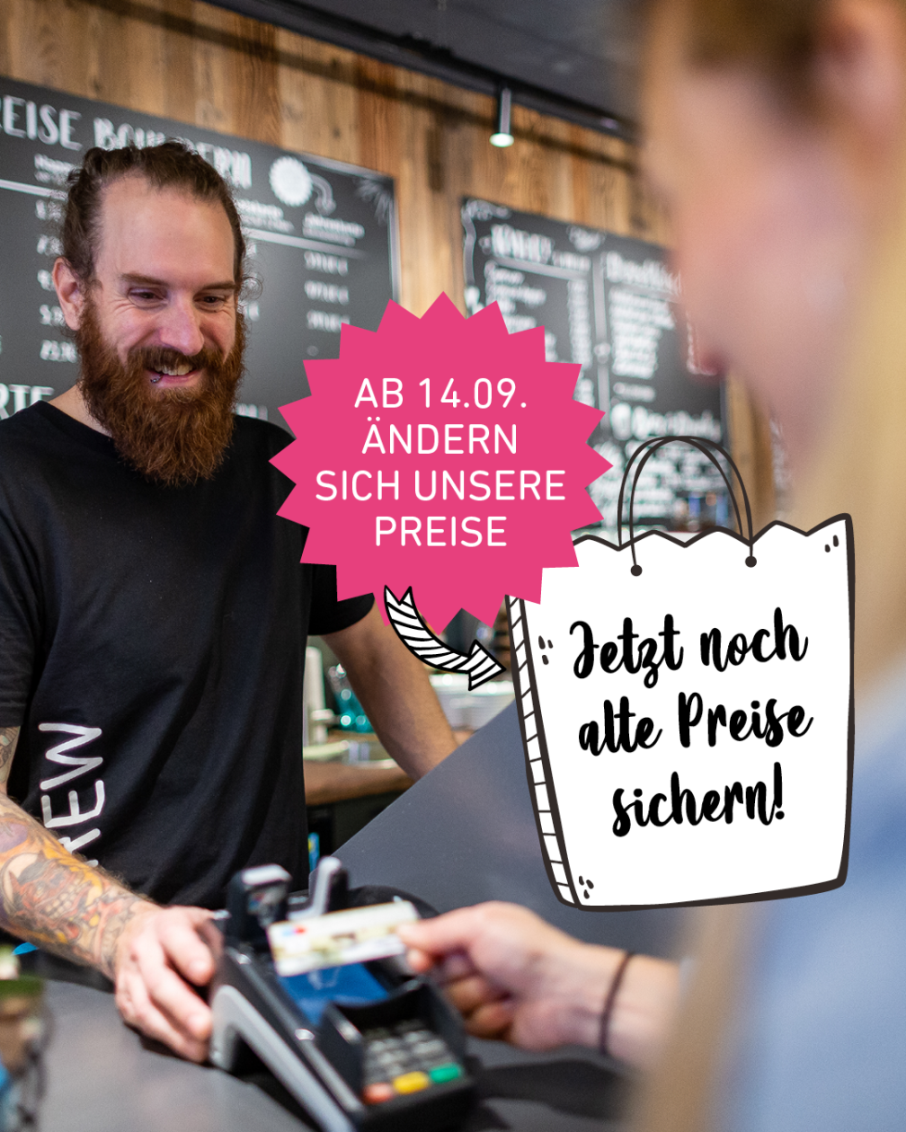 Ab 14.09. ändern sich unsere Preise: Jetzt noch alte Preise sichern!